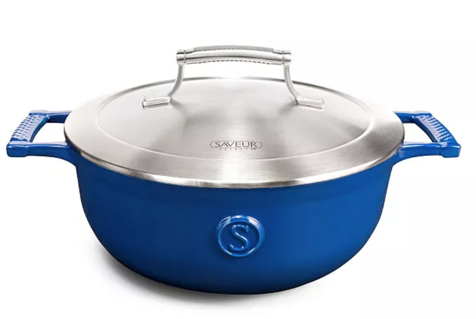 SAVEUR SELECTS Enameled Cast Iron Saucier, 31/2Quart Dutch Oven with