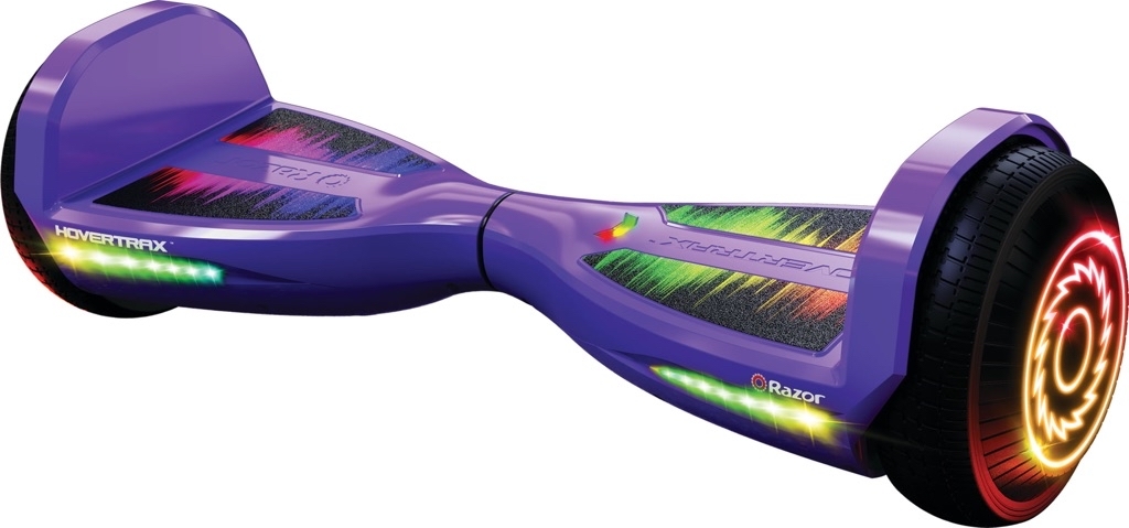 Razor Black Label Hovertrax Hoverboard for Kids Ages 8 and up - Purple, Customizable Color Grip Tape & LED Lights, Up to 9 mph and 6-mile Range, 25.2V Lithium-Ion Battery - $49