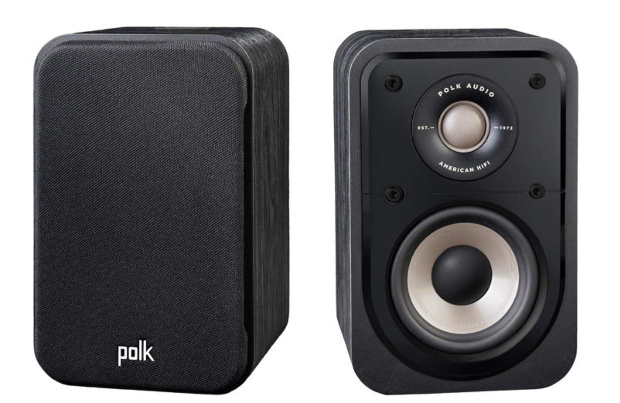 Polk Audio Signature E series S10E Bookshelf Speaker, Black (Pair) - 4” Driver, 1" Tweeter $100, NEW