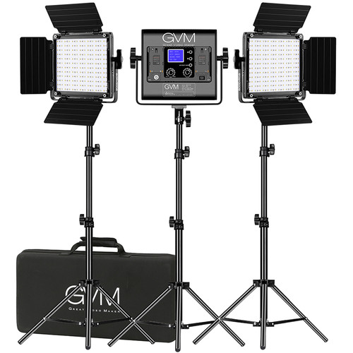 GVM 800D-RGB LED Studio 3-Video Light Kit $259 @ B&H Photo w/ Free Shipping