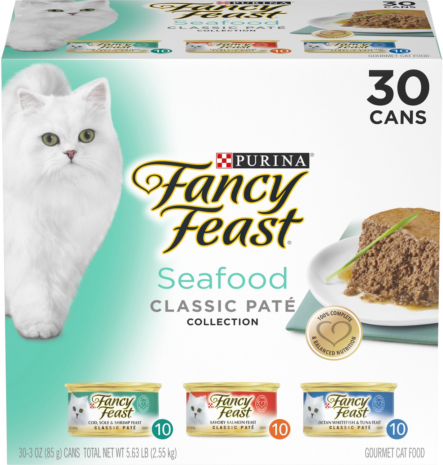 Fancy Feast Classic Seafood Feast Variety Pack Canned Cat Food, 3 oz