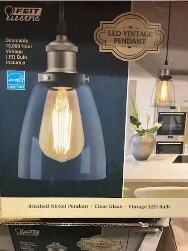 Feit Nickle Pendant Light With Vintage Bulb 6 01 Via Costco