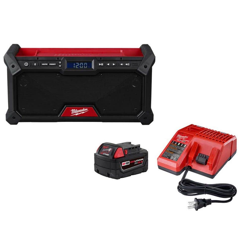 Milwaukee M18 Jobsite Radio w/5.0Ah Battery and Charger $159