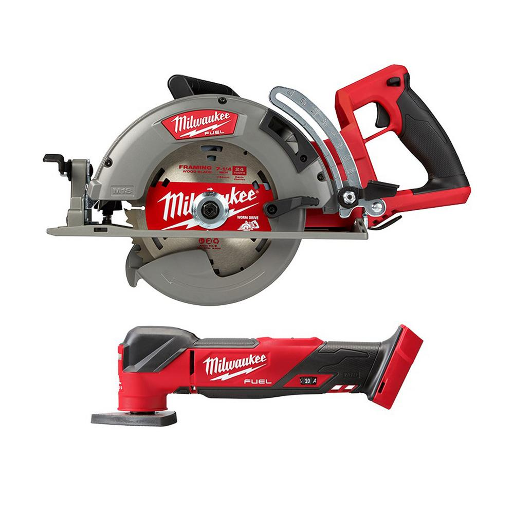 Milwaukee M18 FUEL 18-Volt Lithium-Ion Cordless 7-1/4 in. Rear Handle Circular Saw with Oscillating Multi-Tool $349