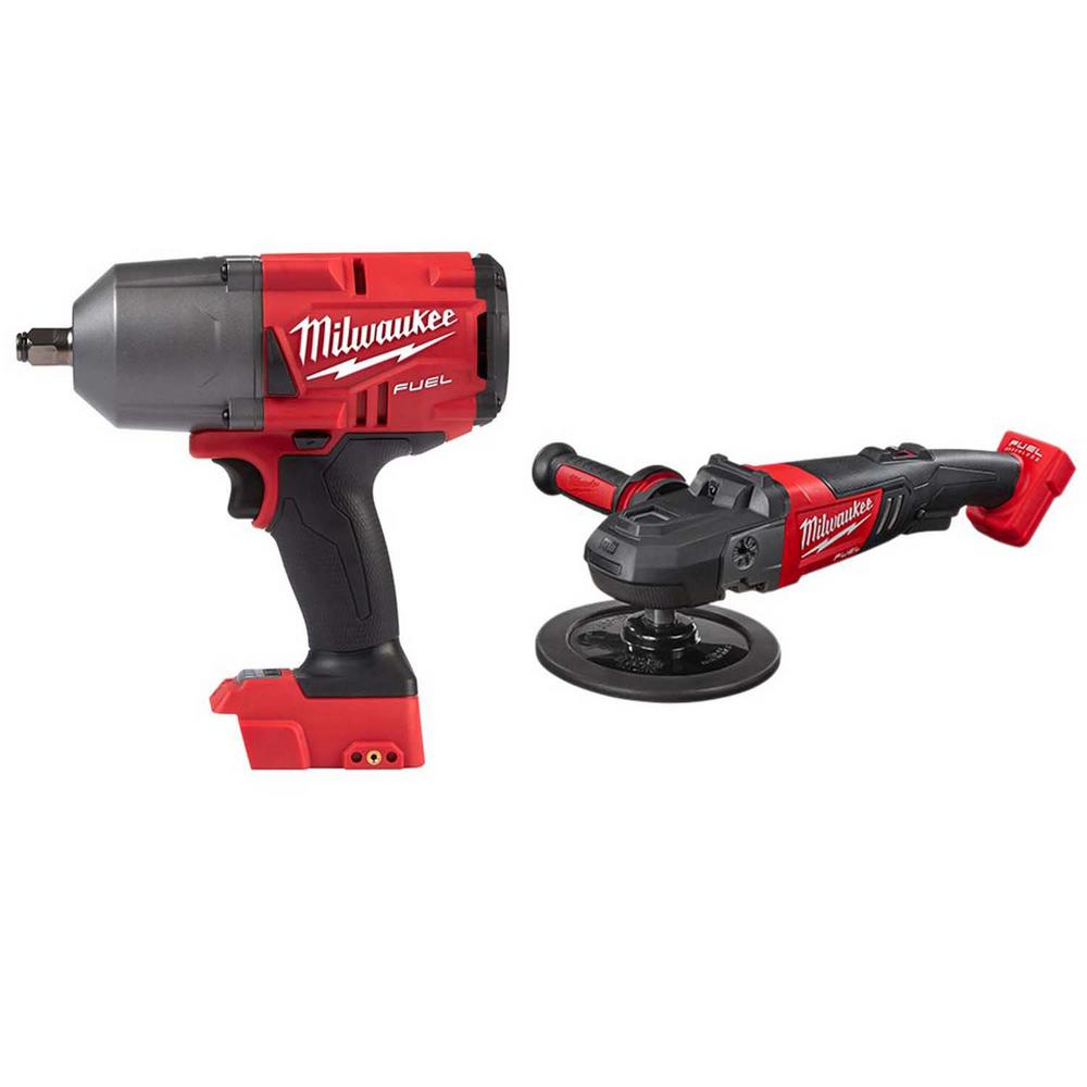 Milwaukee M18 FUEL 1/2 in. Impact Wrench & 7 in. Variable Speed Polisher $359