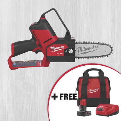 Milwaukee M12 FUEL Hatchet Pruning Saw with FREE M12 REDLITHIUM XC4.0 ...