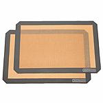 GRIDMANN Pro Silicone Baking Mat - Set of 2 Non-Stick Half Sheet (16-1/2&quot; x 11-5/8&quot;) Food Safe Tray Pan Liners $7.99