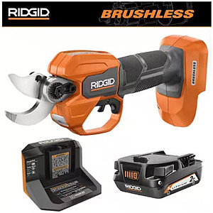 RIDGID 18V Brushless Pruner w/ 2 Ah Battery and Charger $136.50