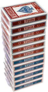 12 Decks of Cards (6 Blue and 6 Red) Maverick Standard Playing Cards $11.99 @ Amazon