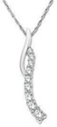 3/8 Carat White Sapphire Journey Pendant in Sterling Silver (Was $150) Now on Sale for $16.20 + Free Shipping @ Jewelry.com