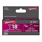 Pack of 1000 Arrow Fastener 187 Genuine T18 Staples. $1.74 + Free Shipping w/Prime