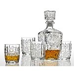 Studio Crystal Five Piece Whiskey Decanter and Glasses Set. $16.00, LE REGALO Five Piece Whiskey Decanter and Glasses Set. $14.29 @ Amazon