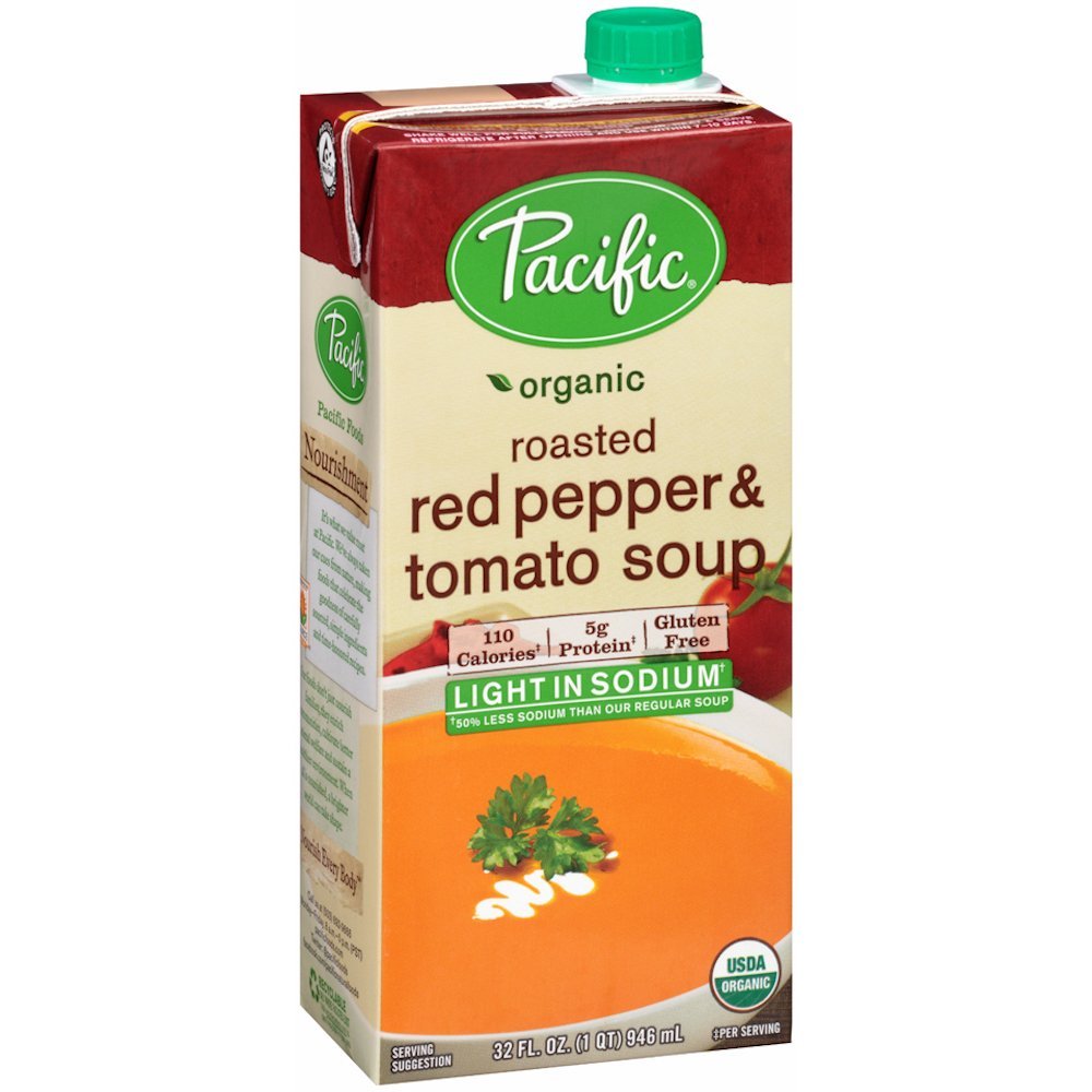 Add On Item 12 Pk 32oz Pacific Foods Organic Roasted Red Pepper