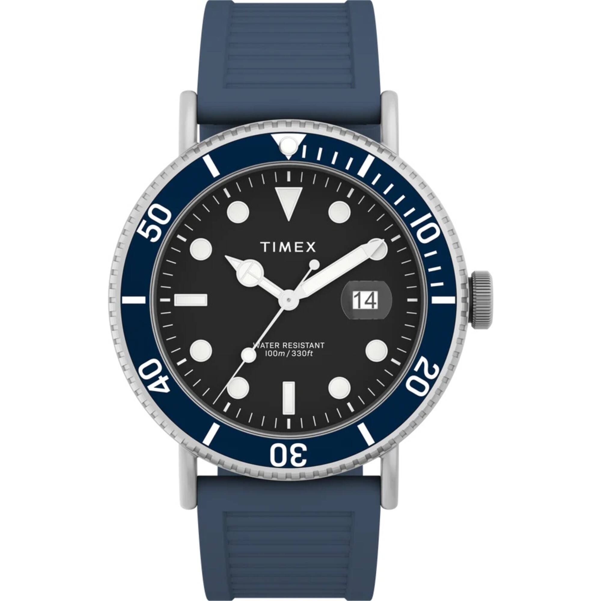 Timex Men’s Watch Portside Rotating Bezel Black Dial Blue Resin Strap TW2W16600 for $54.00 and Free Shipping