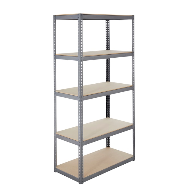 YMMV - $22.37 Project Source  Metal 5-Tier Utility Shelving Unit (36-in W x 16-in D x 72-in H) Clearance