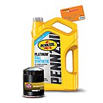 5-Qt Pennzoil Platinum Full Synthetic Motor Oil + STP Oil Filter $18 after $20 Rebate + Free S&amp;H