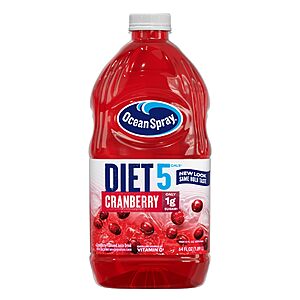 8-Pack 64oz Ocean Spray Diet Cranberry Juice Drink .25
