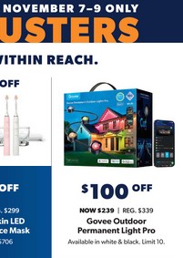 SAMS Govee Pro 100-ft Cuttable LED Permanent Outdoor Christmas Lights $239 Starts 11/7