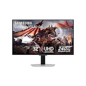 SAMSUNG 32" Odyssey QD-OLED G8(G80SD) 시리즈 4K 모니터 $659.99