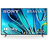 $999.97: 85&Prime; Sony 4K Ultra HD BRAVIA 3 LED Smart TV with Google TV (K-85S30) at Amazon