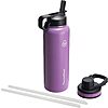 $14.77: 40-Oz Thermoflask Bottle with Chug Lid &amp;amp; Straw Lid (Plum) at Amazon