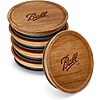 $5.89*: 5-Pack Ball Jar Wide Mouth Wooden Storage Lids at Amazon