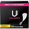 [S&amp;amp;S] $3.74*: 80-Count U by Kotex Balance Wrapped Panty Liners (Regular Length) at Amazon