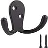 $4.20: 5-Pack Amazon Basics Curved Zinc Robe Hook (Flat Black) at Amazon