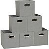[Prime] $11.49*: 6-Pk 11&amp;quot; Household Essentials Foldable Fabric Storage Bins w/ Handles (Gray) at Amazon