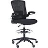 [Prime] $46.59: Amazon Basics Mid-Back Mesh Office Drafting Chair Stool with Adjustable Footrest, Flip-Up Arms, Black at Amazon