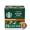 [Prime, S&amp;amp;S] $27.19*: 75-Count Starbucks K-Cup Coffee Pods (House Blend) at Amazon (36.3￠ each)