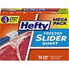[S&amp;amp;S] $6.81*: 74-Count Hefty Slider Freezer Bags (Quart) + $0.99 credit at Amazon