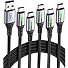 $8.39: INIU USB to C Cable Fast Charging, [5 Packs, 1.6FT+3.3FT*2+6.6FT*2] at Amazon