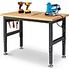 $114.99*: 48&amp;quot; x 20&amp;quot; ENJOYWOOD Rubberwood Top Adjustable Workbench (31.5&amp;quot; to 39.5&amp;quot;) at Amazon