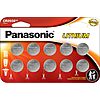 $7*: 10-Pack Panasonic CR2032 3V Lithium Coin Cell Batteries at Amazon