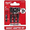 $6.99: 3-Piece Milwaukee Shockwave Impact Duty 1/4&amp;quot; Hex Shank Socket Adapter Tool Set at Amazon