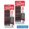 [S&amp;amp;S] $7.34*: 2 &times; 4-Count Sharpie S-Gel Medium Point Gel Pens (0.7mm, Assorted Colors) at Amazon