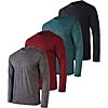$21.99*: 4-Pack Real Essentials Men's Dry-Fit UV Moisture Wicking Long Sleeve Shirts (Large) at Amazon