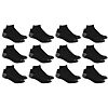 $7.30: 12-Pack Fruit of the Loom Men's Dual Defense Low Cut Socks (6-12, Black) at Amazon (60.8￠ each)