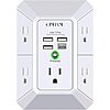 $9.48*: QINLIANF 3-Sided 3-Prong Surge Outlet Extender w/ 5x AC, 4x USB at Amazon