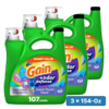 [S&amp;amp;S] $29.48: 3 &times; 154-Oz Gain + Odor Defense Liquid Laundry Detergent (Super Fresh Blast, 107 Loads) ($9.83 each) at Amazon