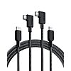 $9.99*: 2-Pack 6' Anker 240W USB-C 90-Degree Right Angle Braided Charging Cable (Black) at Amazon