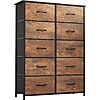 $39.99*: 10-Drawer Yitahome Dresser w/ Steel Frame, Wooden Top &amp;amp; Fabric Bins (Cool Gray) at Amazon