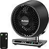 $24.99: 8&amp;quot; HOLMES 3 Speed Blizzard Air Circulator Digital Fan w/ Remote Control (Black) at Amazon