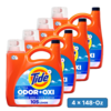 [S&amp;amp;S] $56.44: 4 &times; 148-Oz Tide Ultra Odor Defense Plus Oxi Liquid Laundry Detergent (105 Loads) ($14.11 each) at Amazon