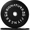 $11.55*: 10-Lb Signature Fitness Olympic Bumper 2&amp;quot; Weight Plate (Pair) at Amazon