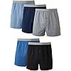 [Prime] $13.99: 5-Pack Hanes Men's Exposed Waistband Knit Boxers at Amazon