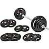 $119.99: Fitvids Cast Iron 1&amp;quot; Standard Weight Plates Including 5FT Standard Barbell Bar &amp;amp; Star Locks (85 Lbs Plates + 10 Lbs Bar) at Amazon
