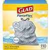 [S&amp;amp;S] $11.68*: 110-Count 13-Gallon Glad ForceFlex Tall Drawstring Trash Bags (Febreze Clean) at Amazon