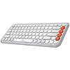 $34.99: Logitech POP ICON Keys Wireless Bluetooth Keyboard, Off White and Orange at Amazon